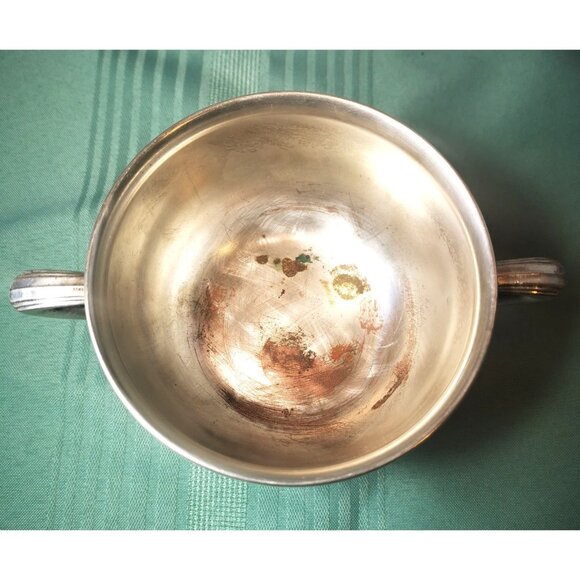 Bowl w/ Grape  Wm A Rogers Old English Reproduction Silver Plated Copper Antique - Picture 9 of 13